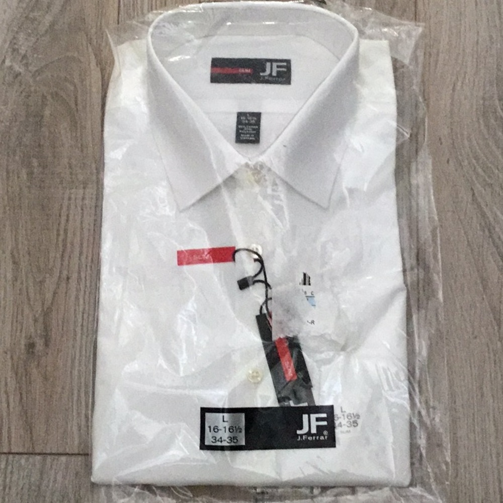 J.Ferrar Easy-Care Mens Long Sleeve Dress Shirt